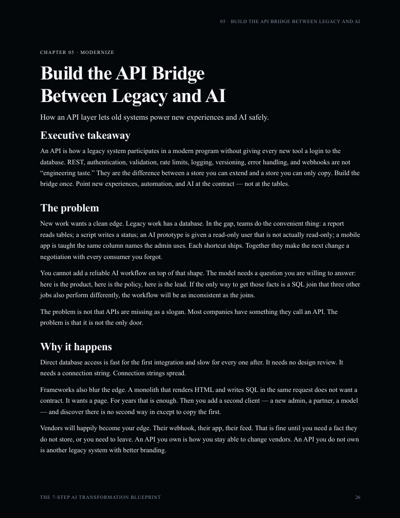 Chapter 05: The API bridge architecture